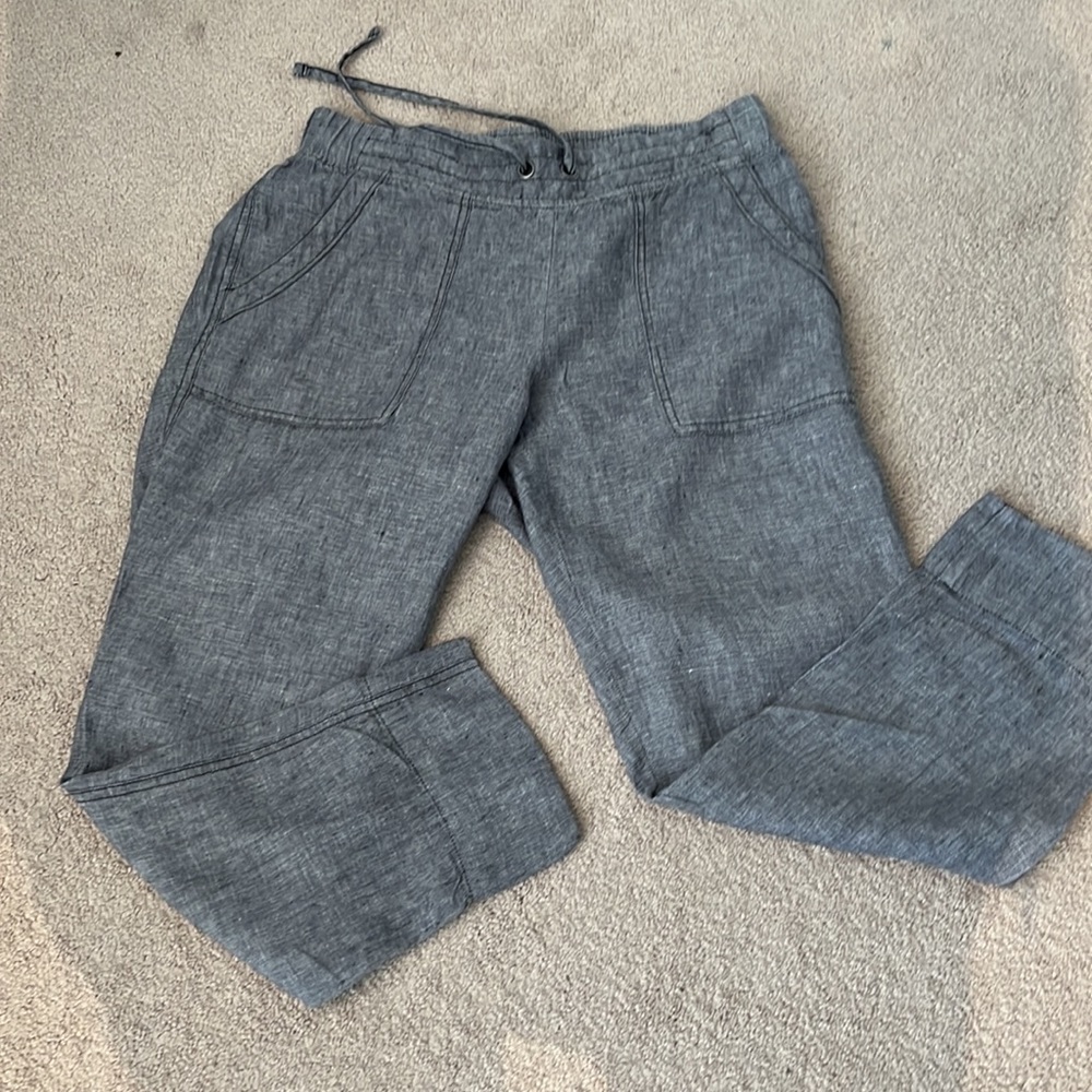 Athleta NWOT Linen Ankle pants